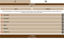 Tablet Screenshot of explorationmanagement.com